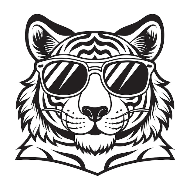 Tigre con gafas