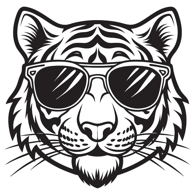 Tigre con gafas