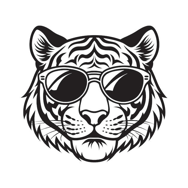 Tigre con gafas