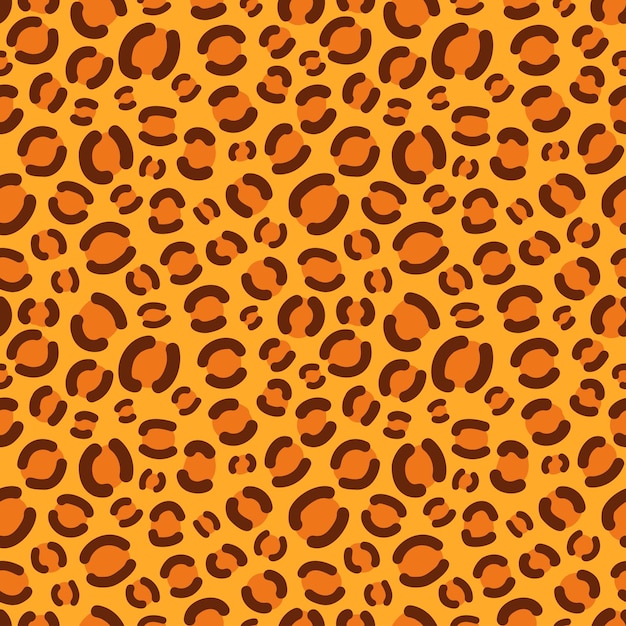 Tigre jaguar piel de patrones sin fisuras fondo de textura de piel de animal naranja y amarillo