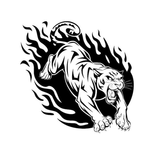El tigre en llamas