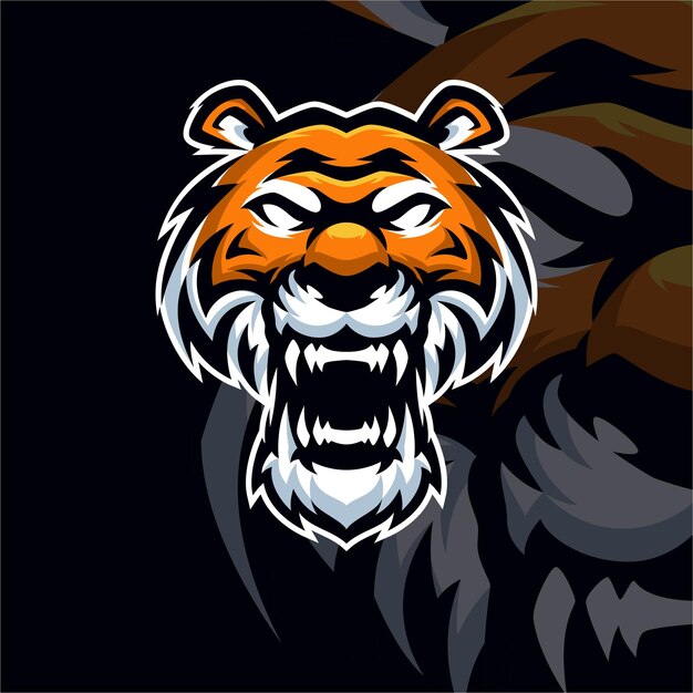 Tigre mascota logo esport premium vector