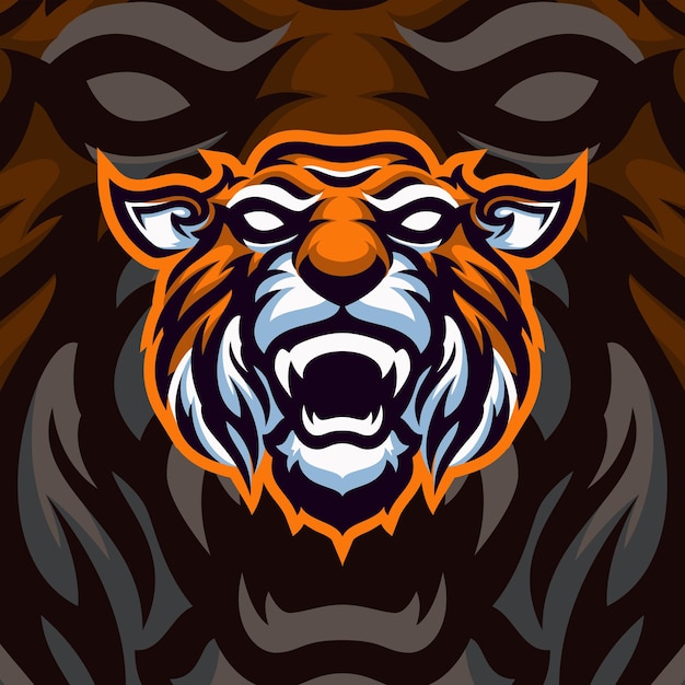 tigre mascota logo esport vector premium