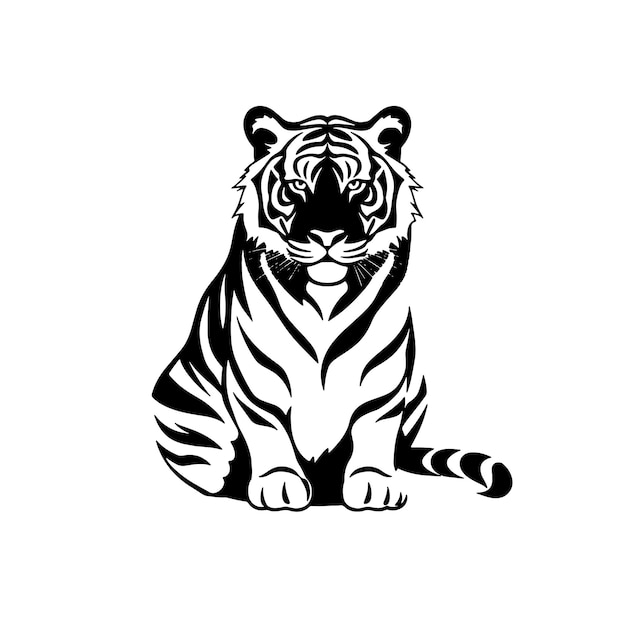 un tigre que es blanco y negro