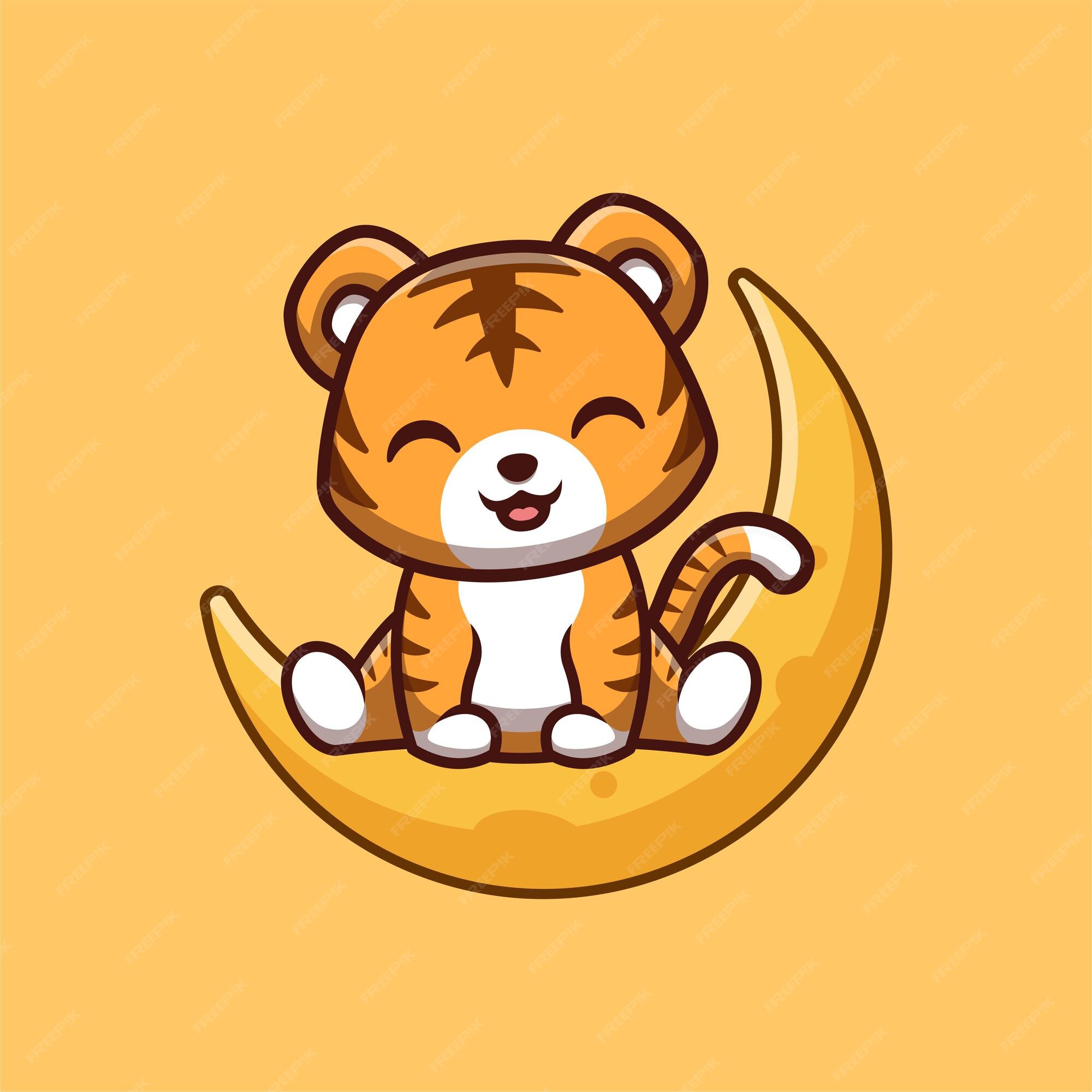 Tigre sentado en la luna cute creative kawaii cartoon mascot logotigre sentado en la luna cute creative kawaii cartoon mascot logo | Vector Premium Tigre sentado en la luna cute creative kawaii cartoon mascot logotigre sentado en la luna cute creative kawaii cartoon mascot logo | Vector Premium