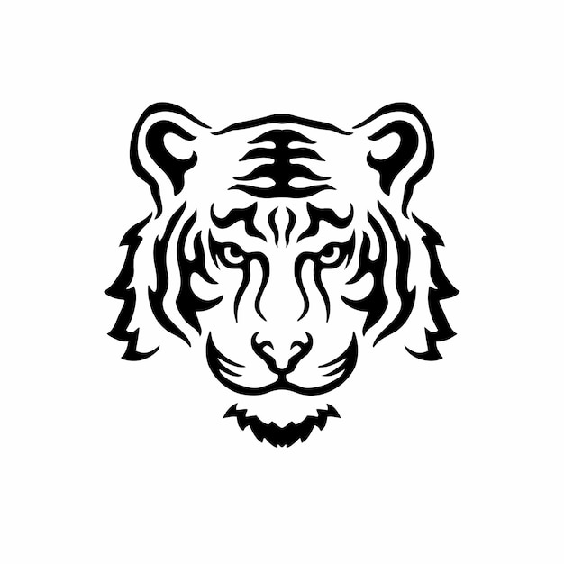 Tigre Símbolo Logotipo Plantilla Diseño Tatuaje Tribal Ilustración Vector Plantilla