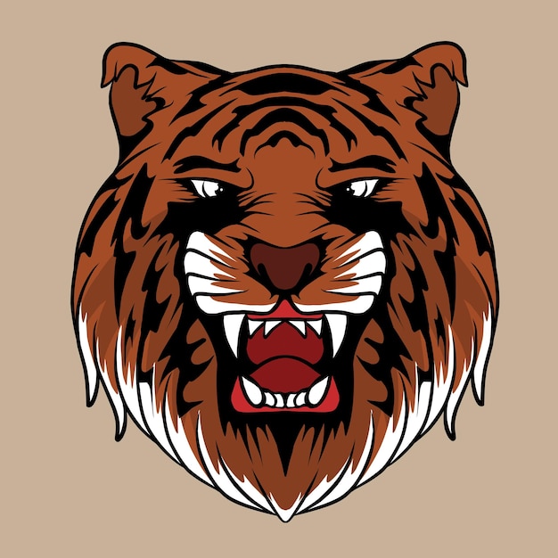 tigre, vector, ilustración