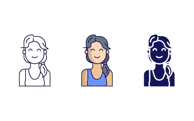 Tijeras, icono de línea de corte de planta aislado sobre fondo blanco, ilustración vectorial