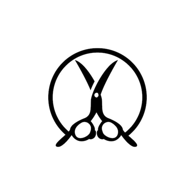 Tijeras Logo Herramientas De Corte Vector Barbería Navaja Tijeras Diseño Simple Ilustración Plantilla Icono