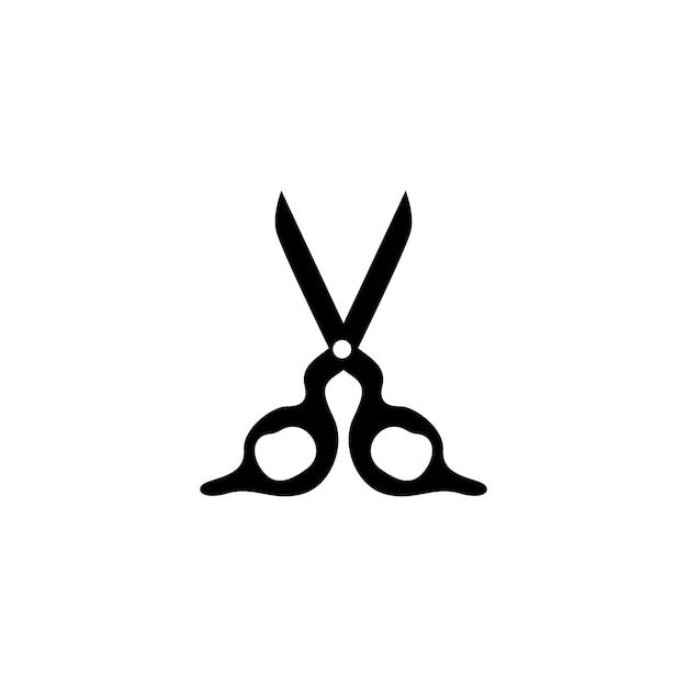 Tijeras Logo Herramientas de corte Vector Barbershop Maquinilla de afeitar Tijeras Diseño simple Ilustración Plantilla Icono