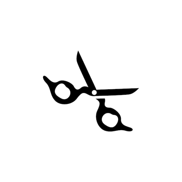 Tijeras Logo Herramientas de corte Vector Barbershop Maquinilla de afeitar Tijeras Diseño simple Ilustración Plantilla Icono