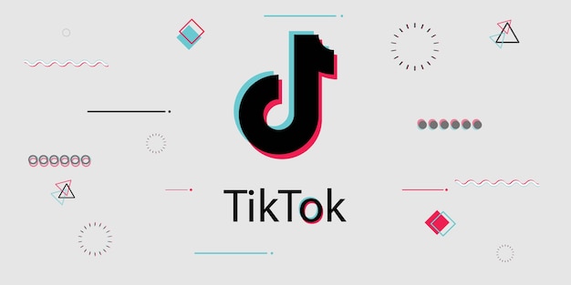 Vector tiktok social media background .memphis design style.