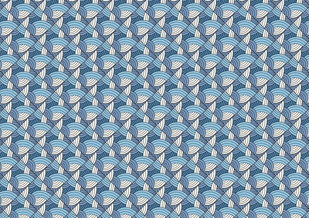 Tiles Japón patrón línea cultura ondas cuadradas fondo azul