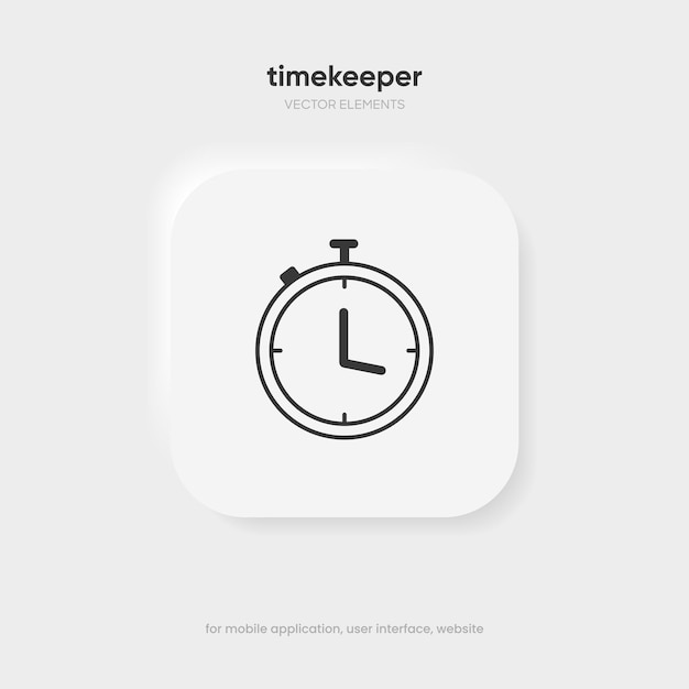 Timekeeper 3d reloj temporizador cronómetro iconos aislados configurados con diferentes tiempos temporizador de cuenta atrás