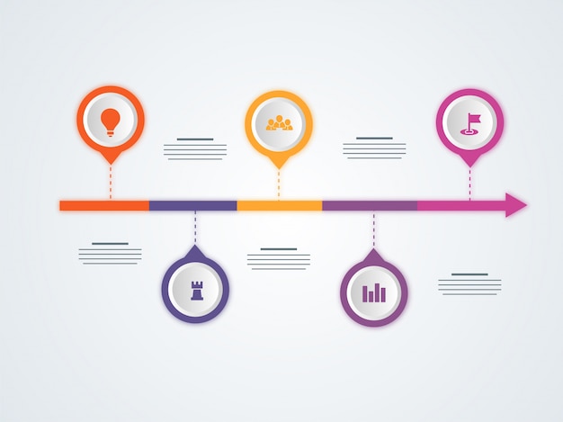 Vector timeline infographic template design.