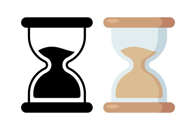 Timer de arena contorno y plano