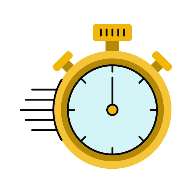 Timer icon Flat color style