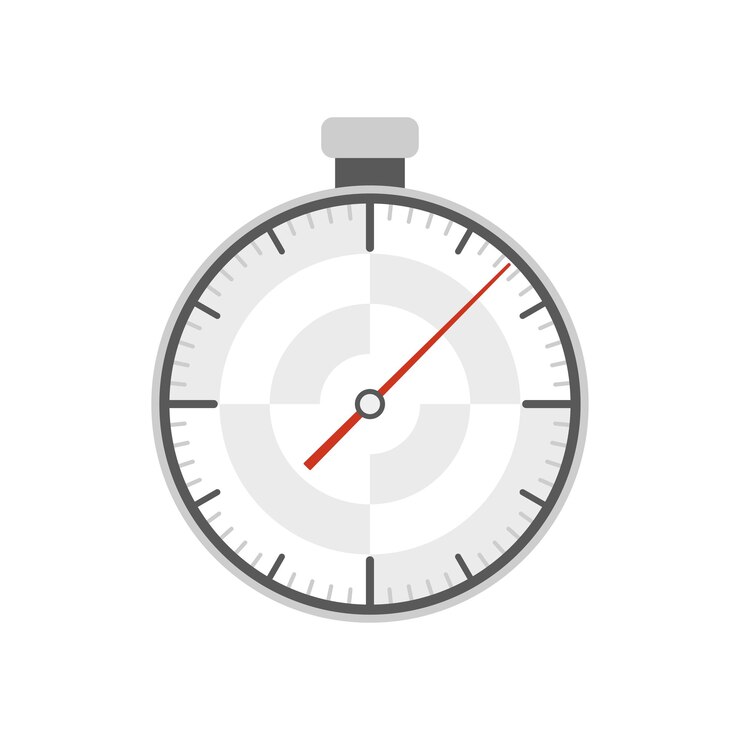 Vector timer simple cronómetro con flecha y botón para la cuenta atrás del límite de tiempo