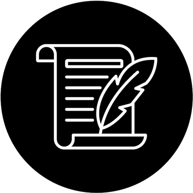 Tinta de diseño vectorial y estilo de icono de pluma