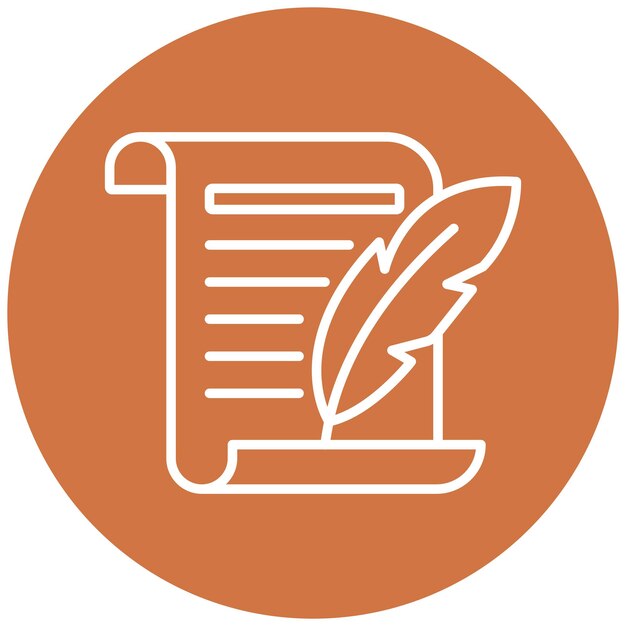 Tinta de diseño vectorial y estilo de icono de pluma
