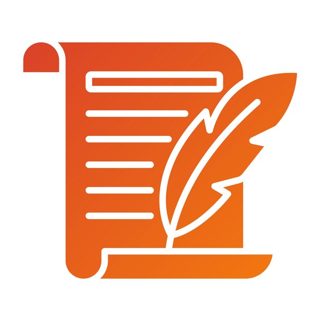 Tinta de diseño vectorial y estilo de icono de pluma