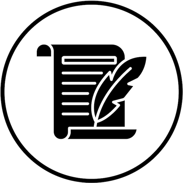 Tinta de diseño vectorial y estilo de icono de pluma