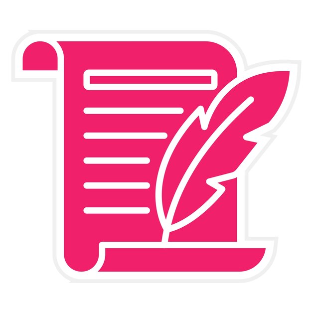 Tinta de diseño vectorial y estilo de icono de pluma
