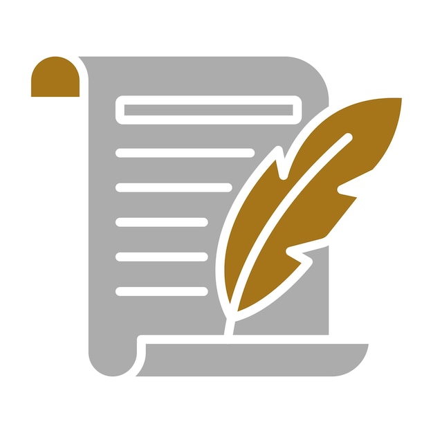 Tinta de diseño vectorial y estilo de icono de pluma