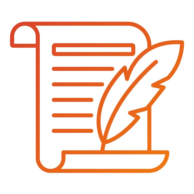 Tinta de diseño vectorial y estilo de icono de pluma