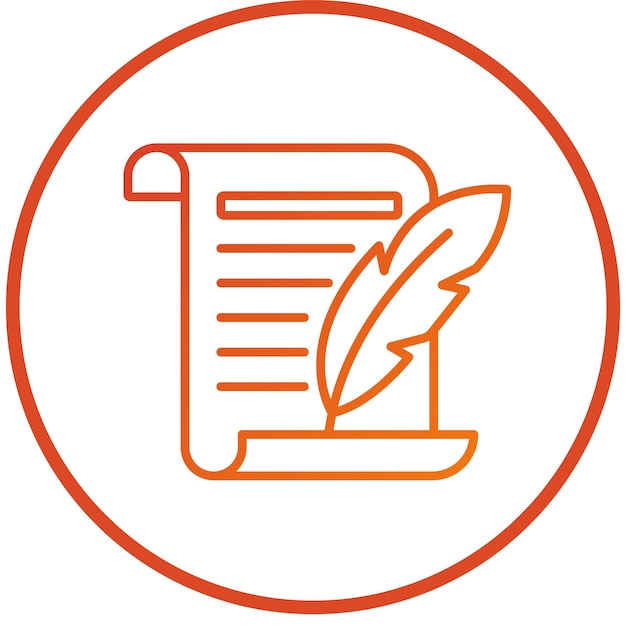 Tinta de diseño vectorial y estilo de icono de pluma