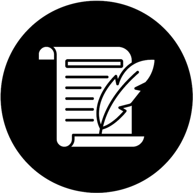 Tinta de diseño vectorial y estilo de icono de pluma