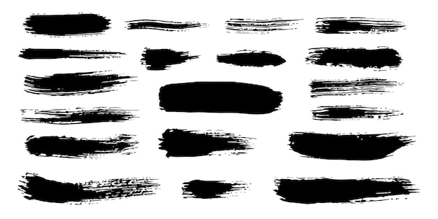 Tinta negra pinceladas vectoriales