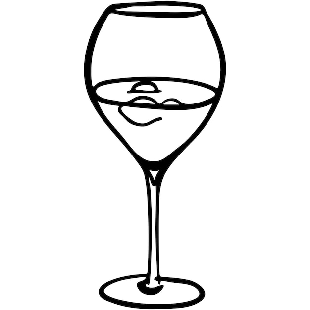 Tinta negra para el vino de vidrio