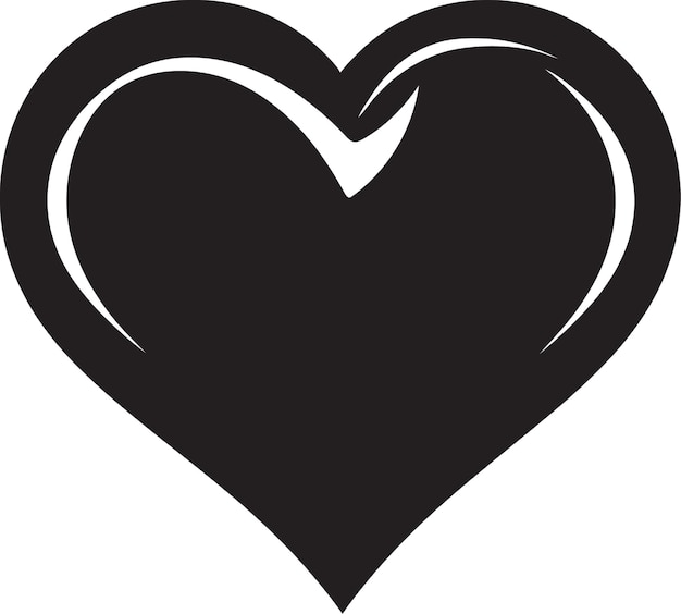 La tinta de la pasión vectorizada el amor la conexión de los corazones monocromáticos