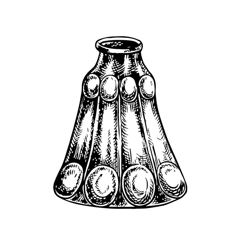 Vector el tintero es vintage gráficos vectoriales en blanco y negro ilustración dibujada a mano sobre un fondo blanco