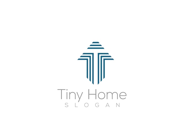 Tiny Home - Logotipo de la letra t del monograma