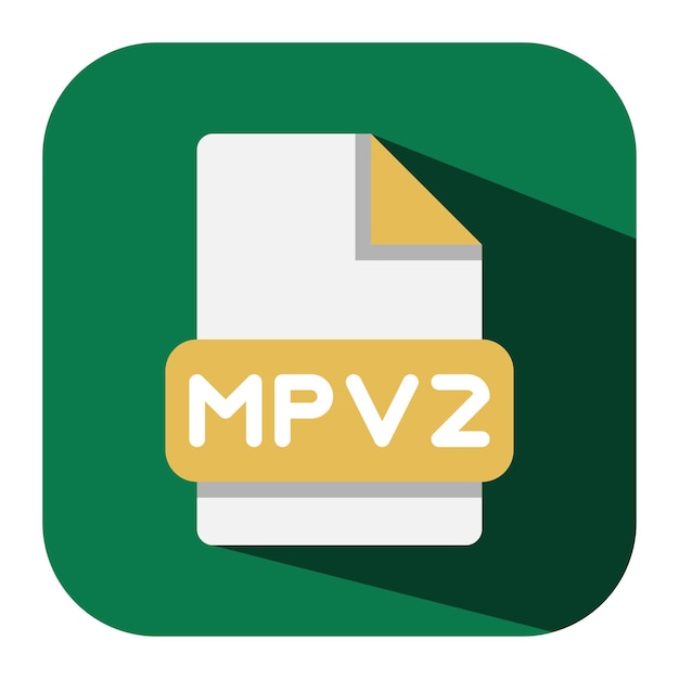 Tipo de archivo Mpv2 ícono plano íconos de símbolos minimalistas y elegantes perfectos para presentaciones y la web