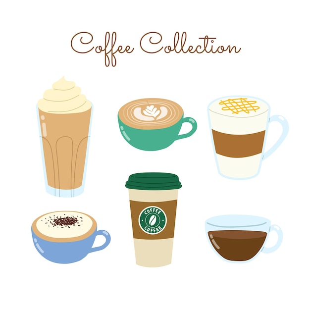 Vector tipo de colección de café