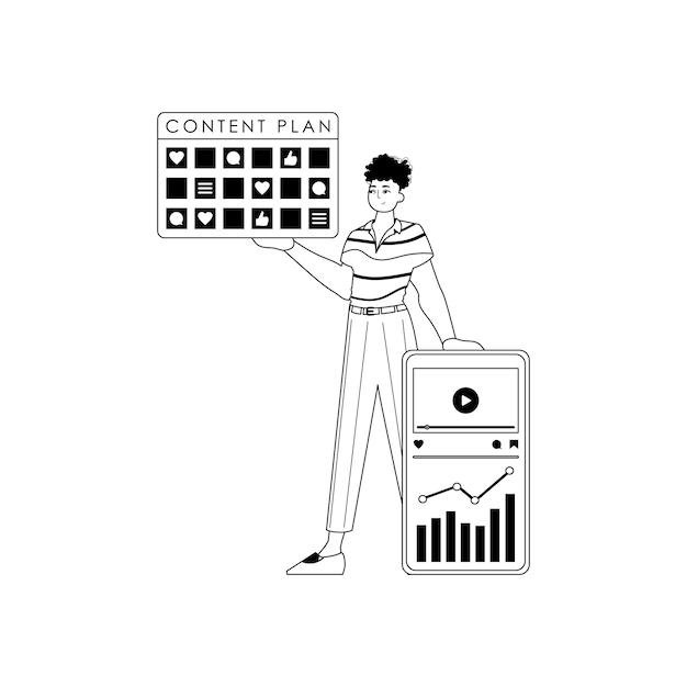 tipo y mensaje oficiar sociable pulido forte adelante desorden contrabando y blanco lápiz analógico estilo de moda ilustración vectorial