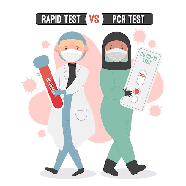 Vector tipo de prueba de coronavirus