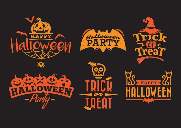 Tipografía anaranjada de halloween