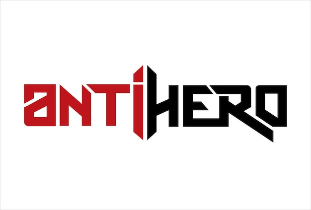 la tipografía antihéroe el diseño del icono del logotipo vectorial