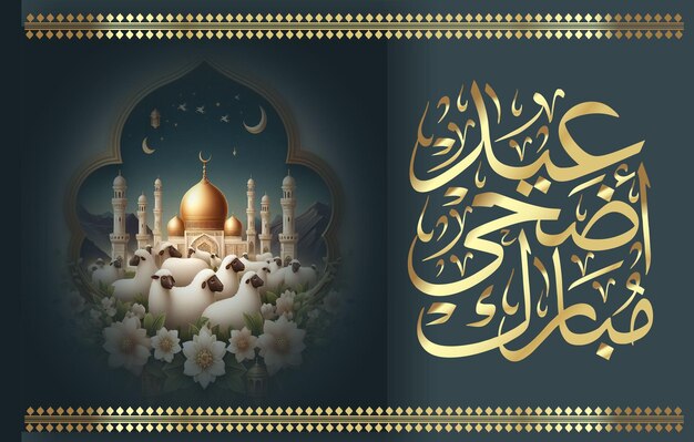 Vector tipografía árabe vectorial gratuita especial para el diseño de eid