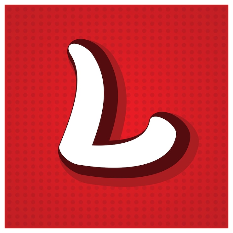 Vector tipografía az fuente de estilo libre sobre fondo rojo conjunto de alfabeto
