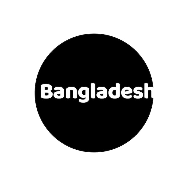 Tipografía de bangladesh con forma redonda.