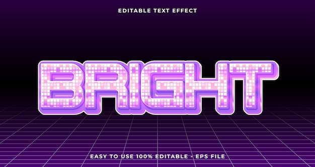 tipografía brillante texto editable de primera calidad efecto de brillo 3D
