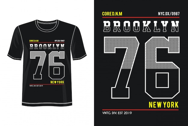 tipografía brooklyn 76 para camiseta estampada