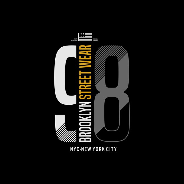 Tipografía Brooklyn para camiseta estampada