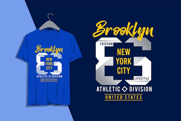 Vector tipografía de brooklyn para imprimir en camisetas