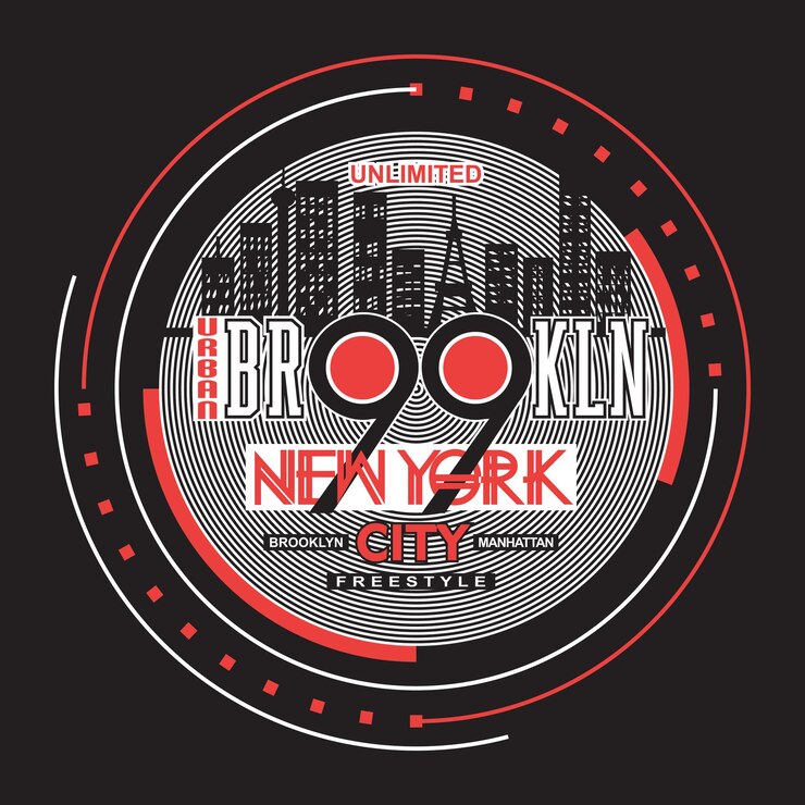 Vector tipografía de brooklyn de nueva york para imprimir ilustración camiseta vector arte vintage